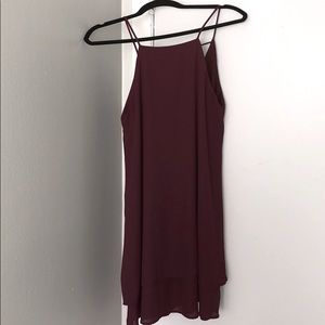 Charlotte Russe maroon dress with spaghetti strap